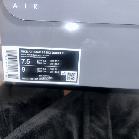 Nike Air Max 95 Big Bubble in Black and Cool Grey
